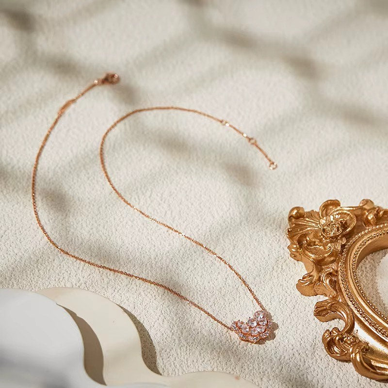 Butterfly Sparkle - Rose Gold Necklace & Earrings