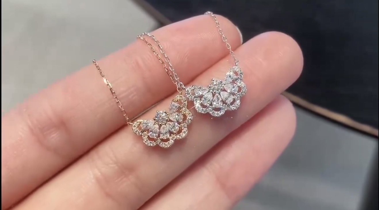 Butterfly Sparkle - Rose Gold Necklace & Earrings