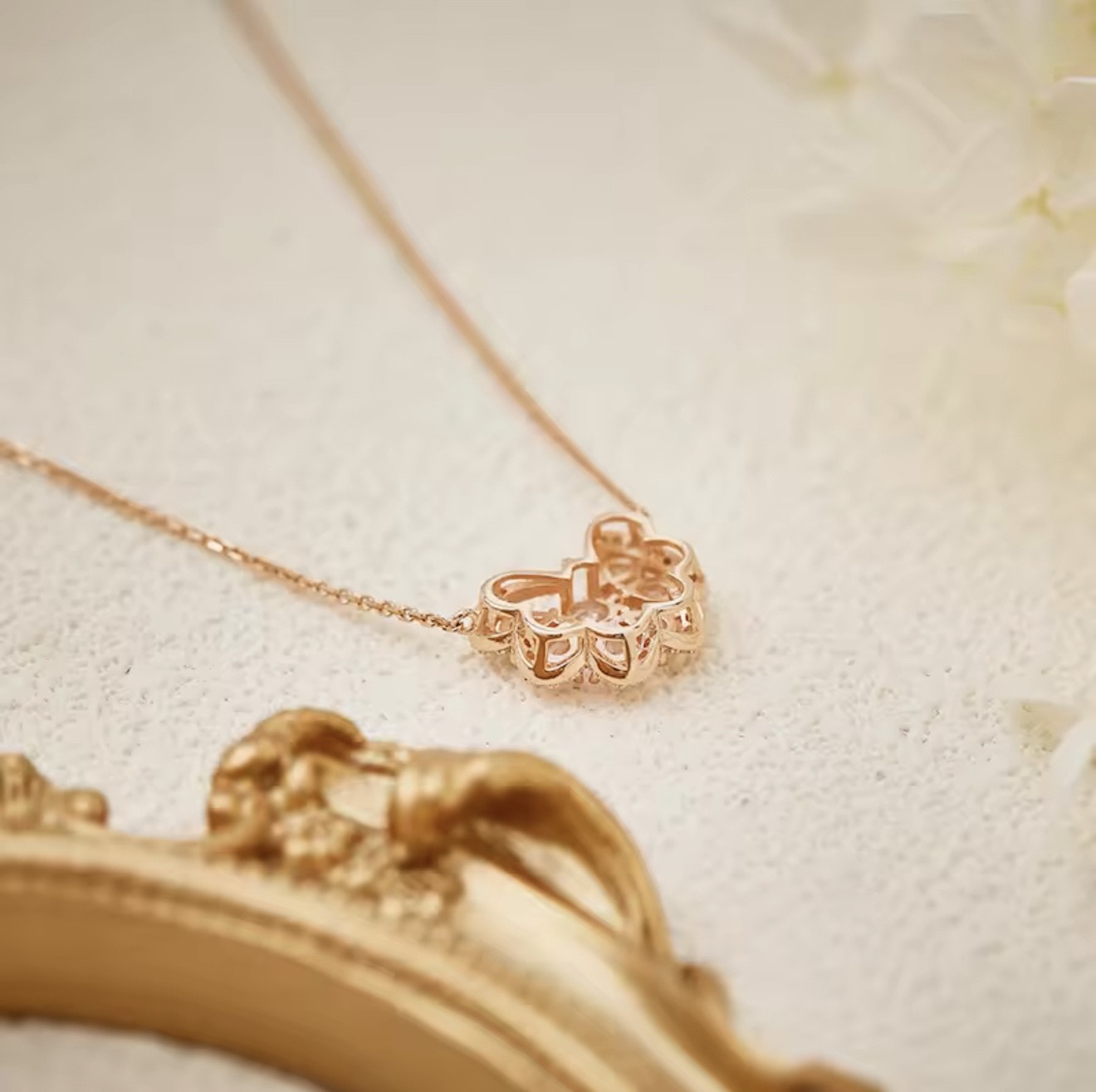 Butterfly Sparkle - Rose Gold Necklace & Earrings