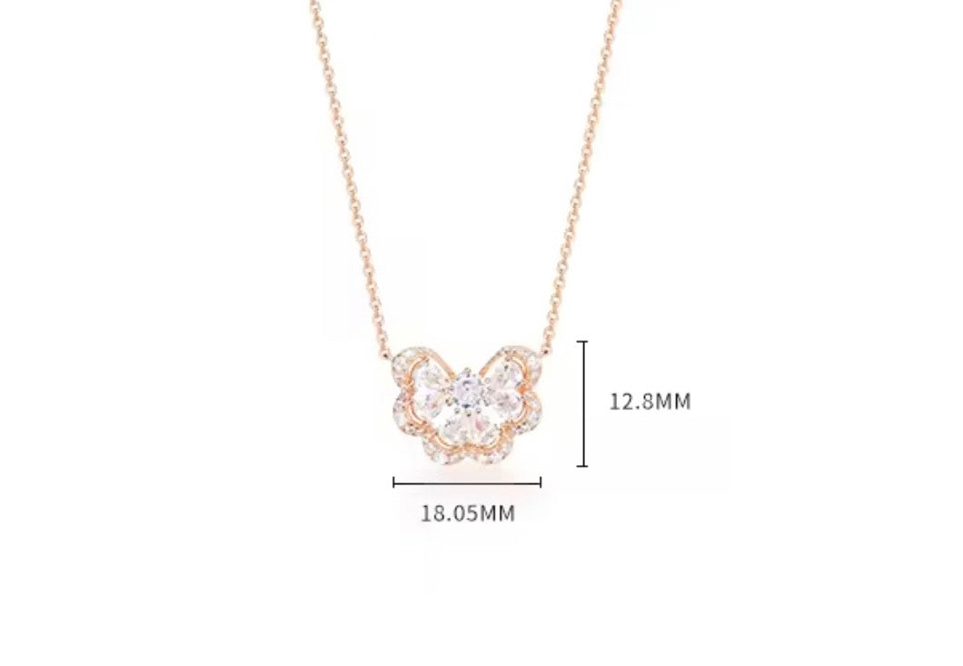 Butterfly Sparkle - Rose Gold Necklace & Earrings