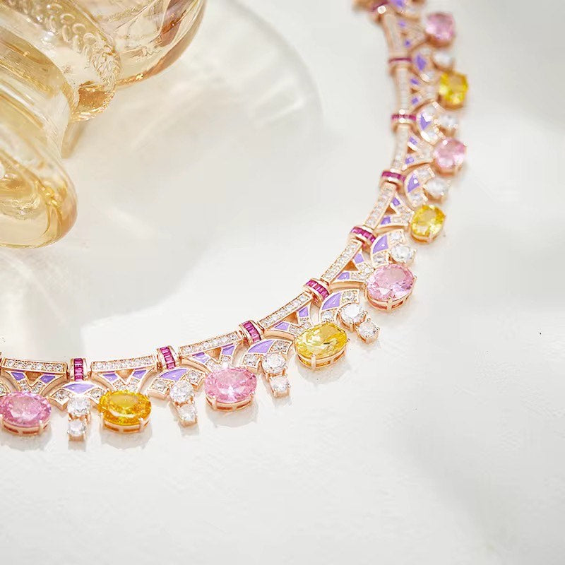 Pastel Parade - Set of Necklace & Earrings