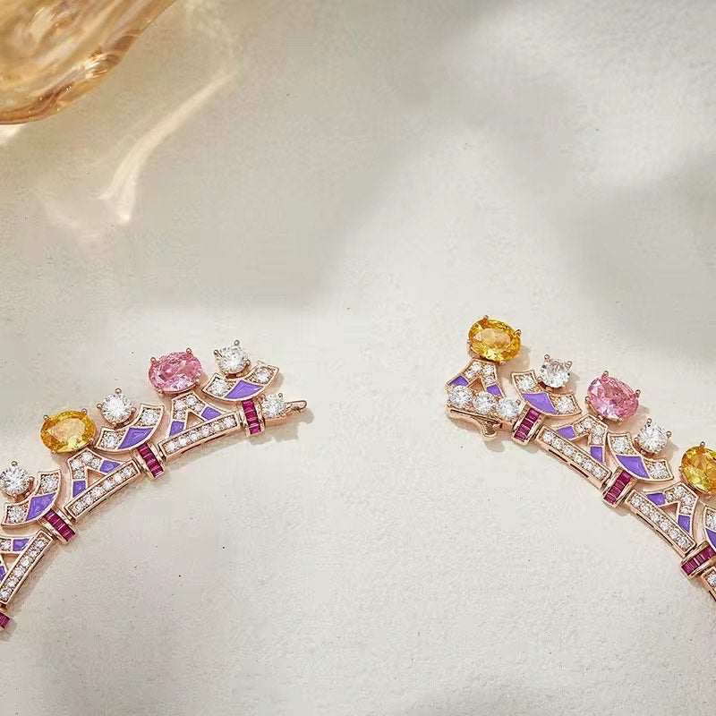 Pastel Parade - Set of Necklace & Earrings