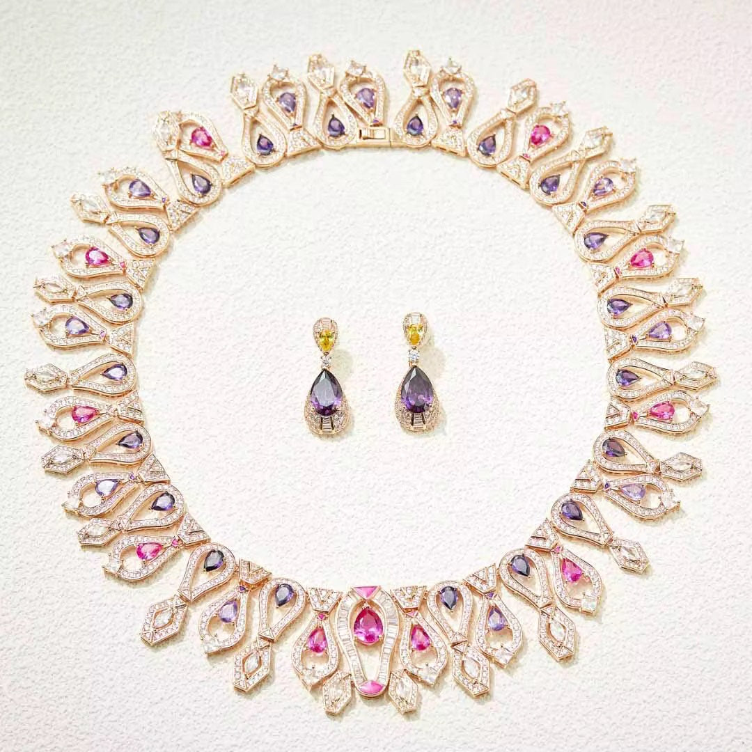 Starlight Dew - Set of Necklace & Earrings
