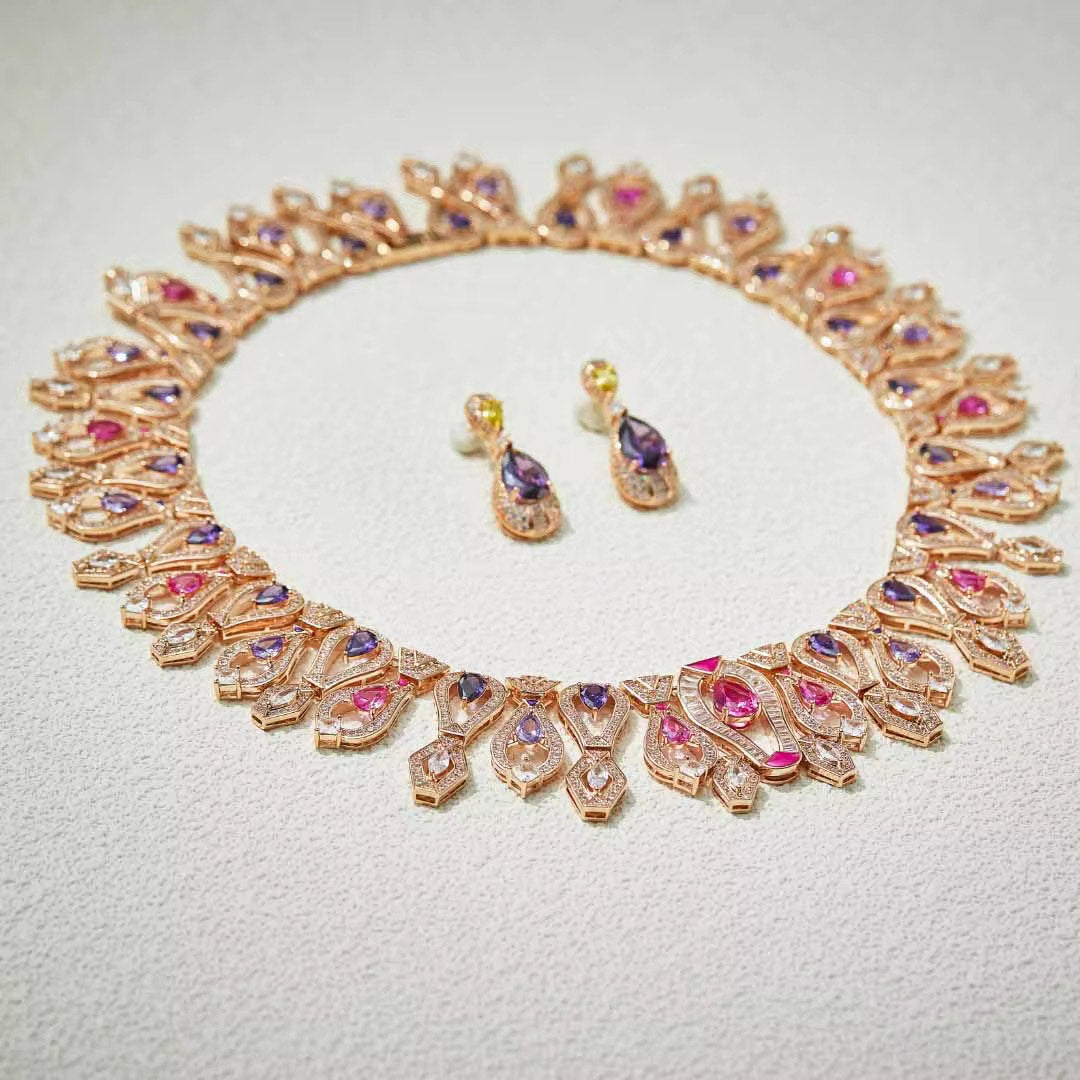 Starlight Dew - Set of Necklace & Earrings
