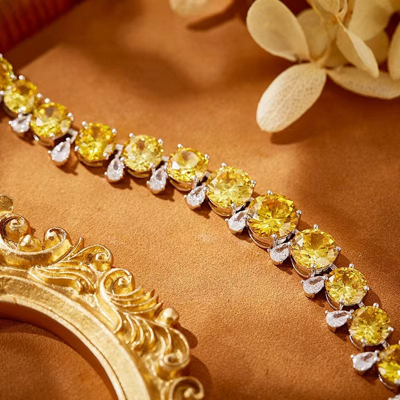 Citrine Radiance - Set of Necklace & Earrings