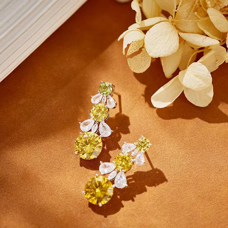 Citrine Radiance - Set of Necklace & Earrings