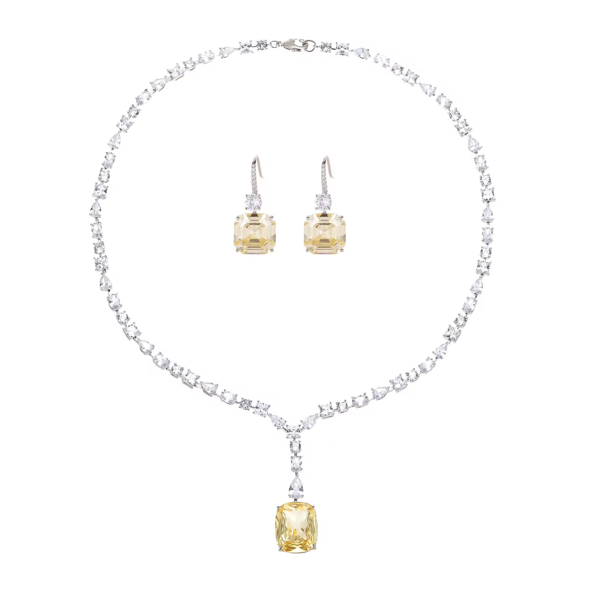 Citrine Empress- Set of Necklace & Earrings