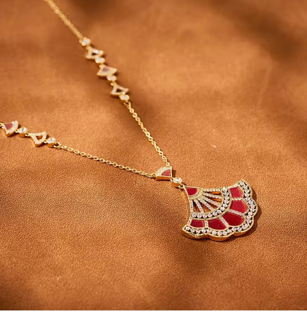 Flare Series - Sunset Glow -  Chain with Pendant & Earrings