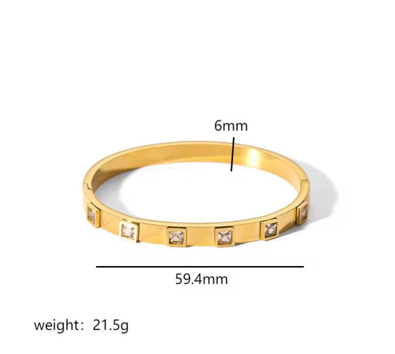 Crystal Square Bangle