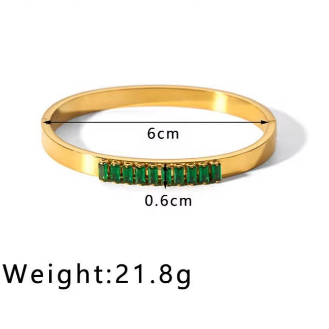 Green Stripe Bangle