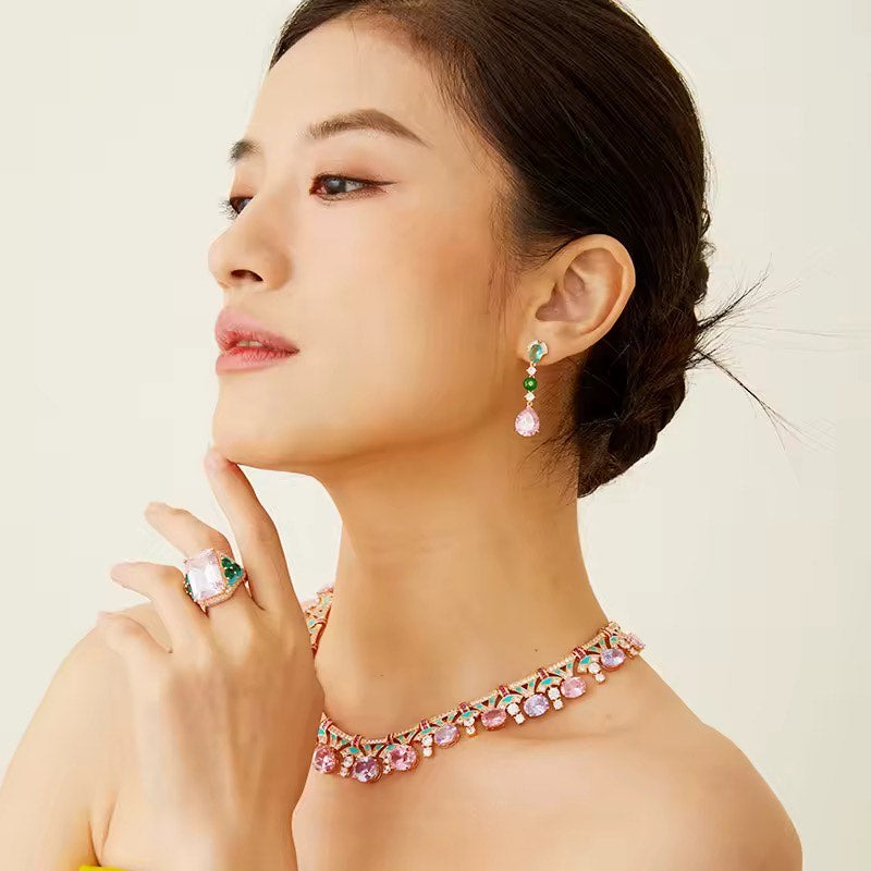 Pastel Royale - Set of Necklace & Earrings