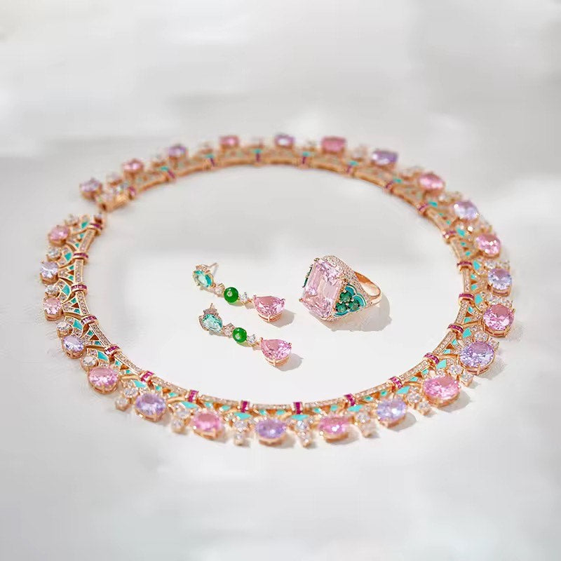 Pastel Royale - Set of Necklace & Earrings