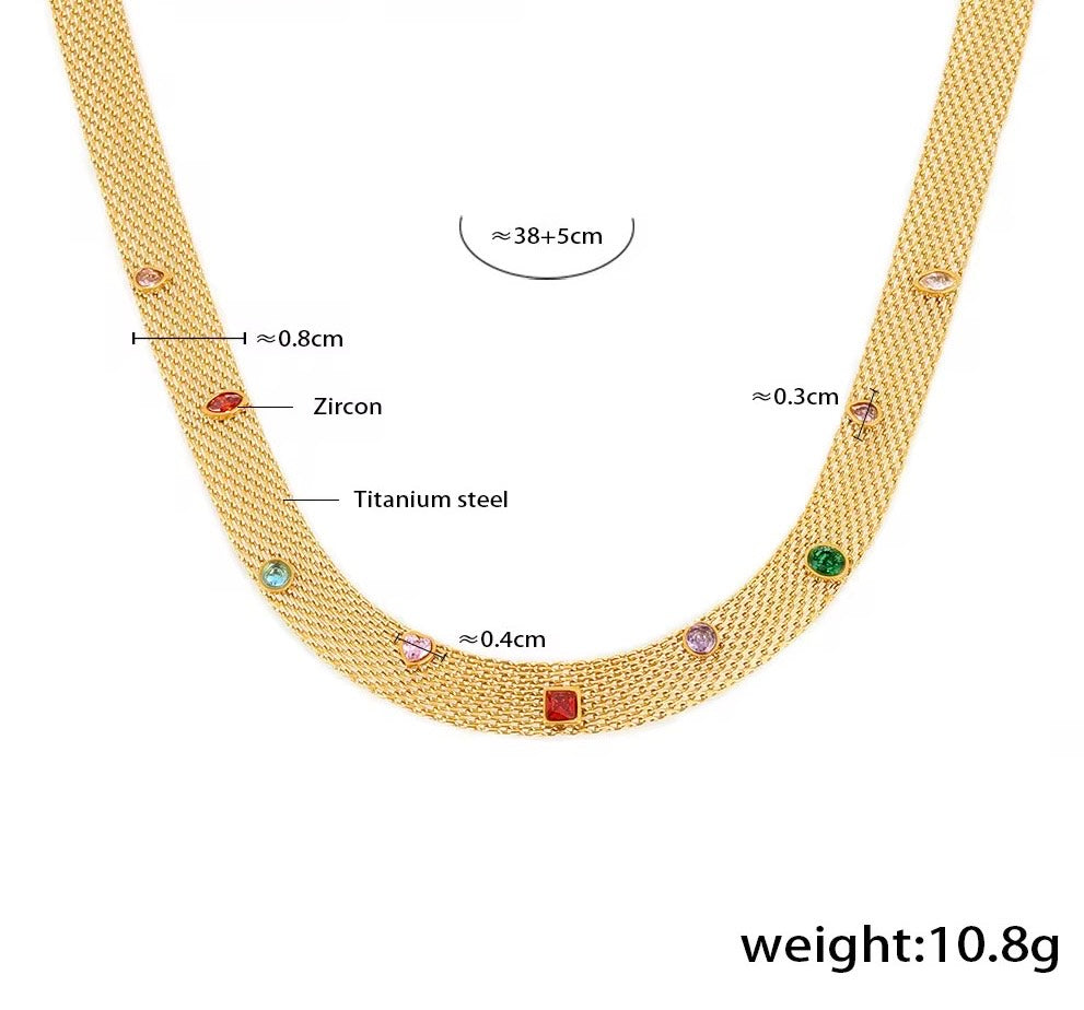 Gold Weave Necklace & Bracelet