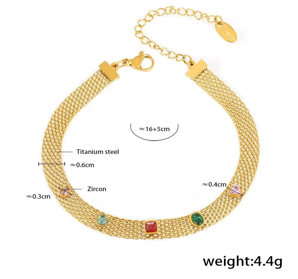 Gold Weave Necklace & Bracelet