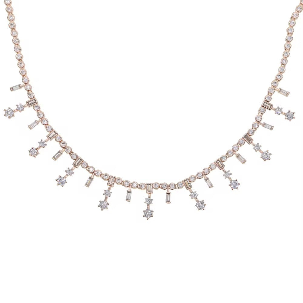 Glow Me Rose Necklace- 18K Rose Gold Plated
