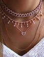 Glow Me Rose Necklace- 18K Rose Gold Plated