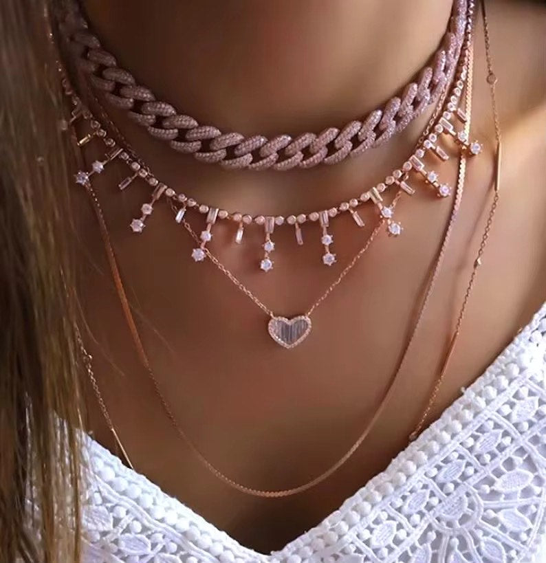 Glow Me Rose Necklace- 18K Rose Gold Plated