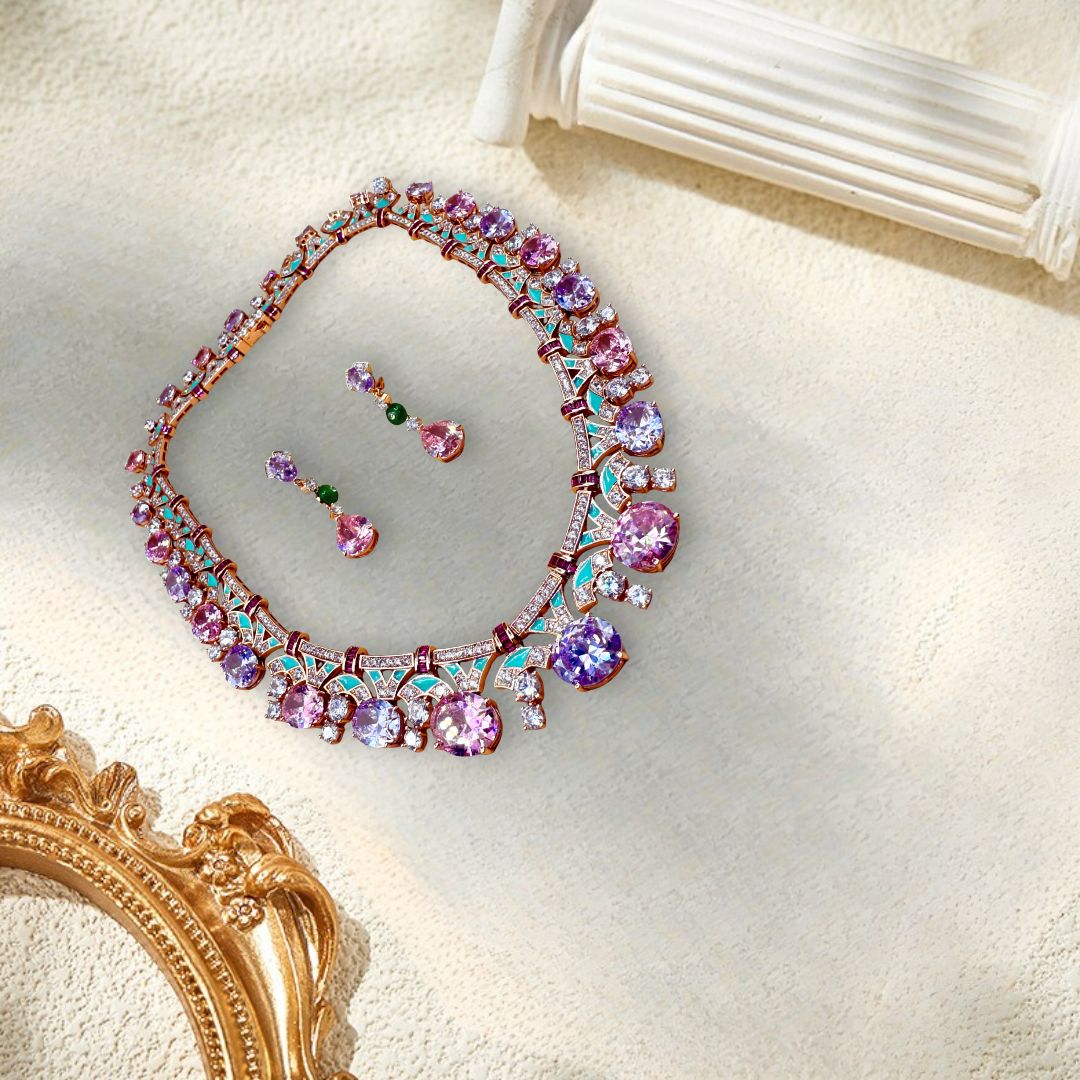Pastel Royale - Set of Necklace & Earrings