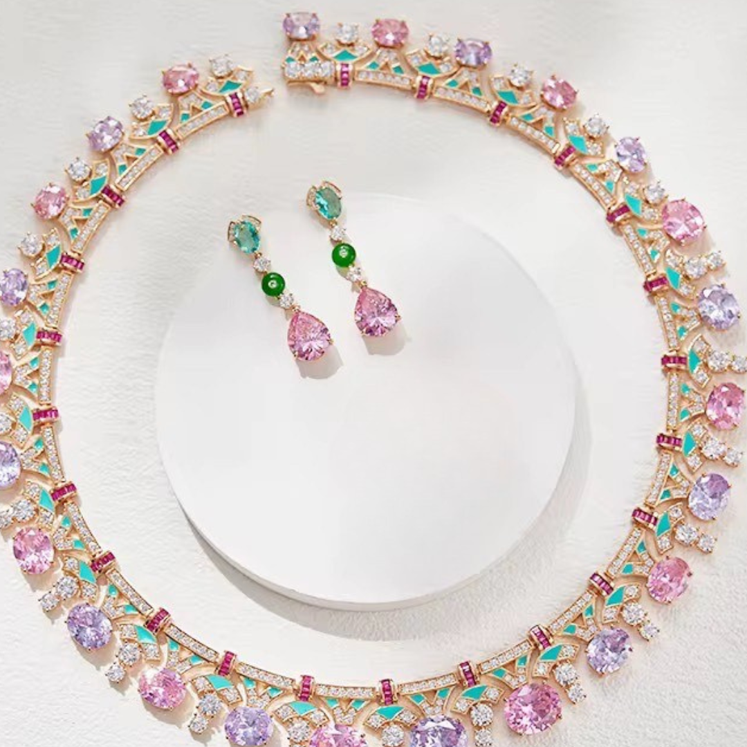 Pastel Royale - Set of Necklace & Earrings