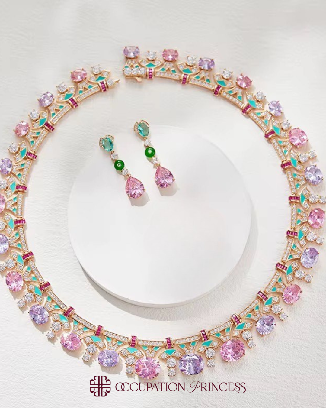 Pastel Royale - Set of Necklace & Earrings