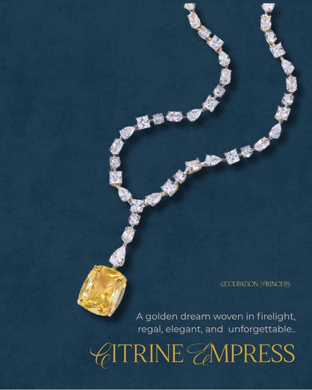 Citrine Empress- Set of Necklace & Earrings